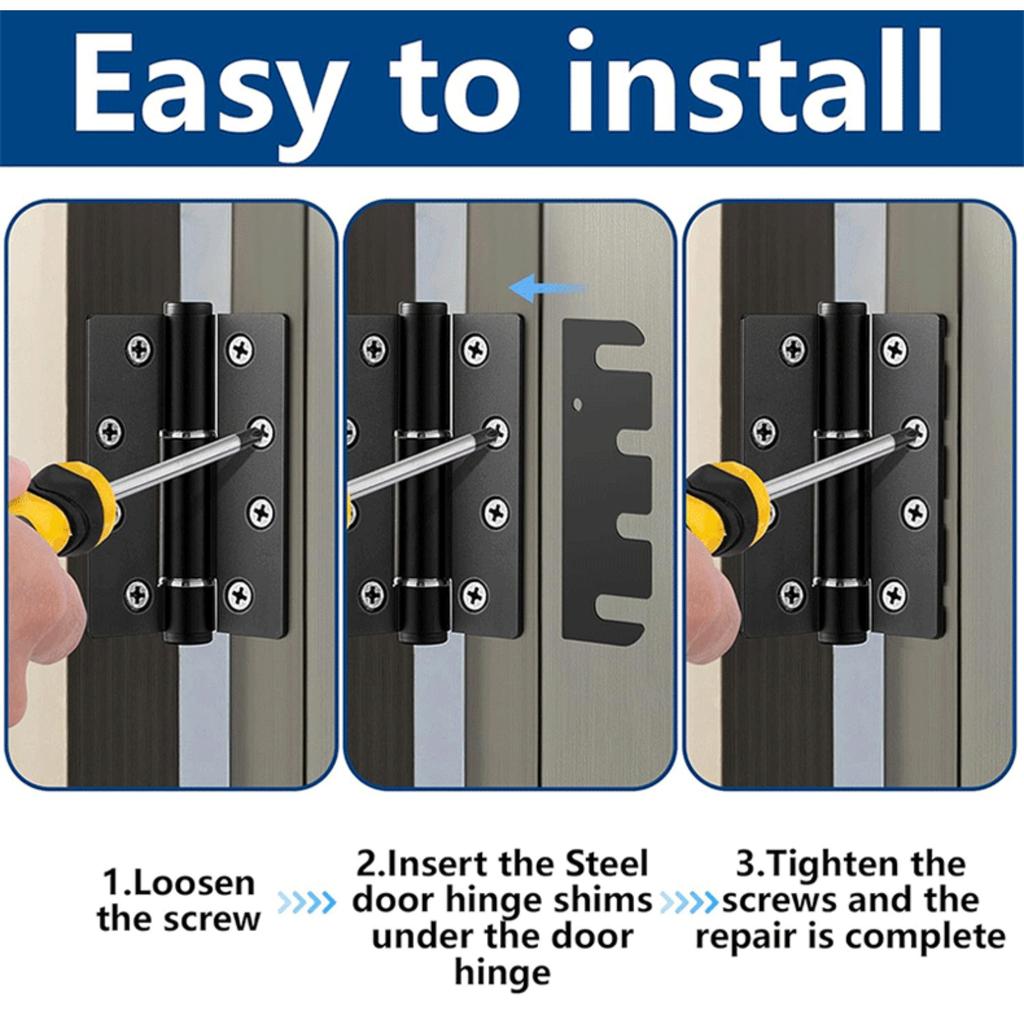 Stainless Steel Door Hinge Gasket Hardware Door Hinge Filler Plates Gasket Kits For Door Hinge Repairs