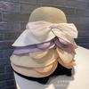 Mesh brim large bow fisherman's hat children show their faces small spring summer sunshade sunscreen portable sun hat