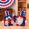 Patriotic Stylish New Gnome Decoration With Independence Day Knit Hat For Festive Decor