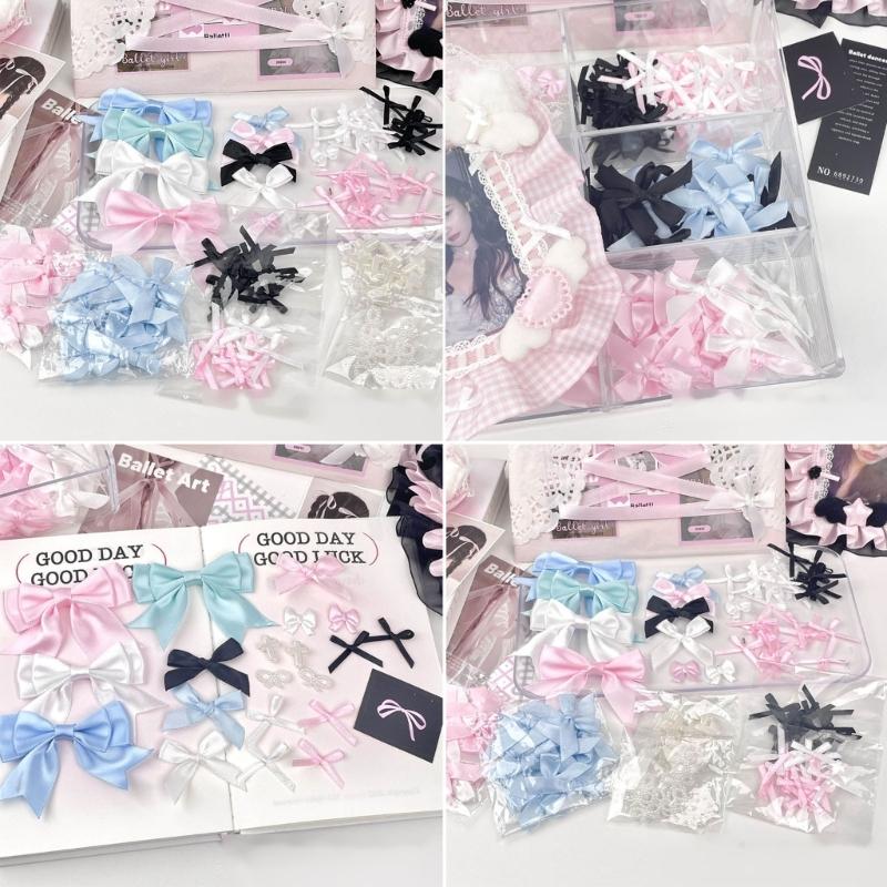 Rosa und Weiß Schleife Herz Verpackungsmaterial Kpop Fotokartenhalter Zubehör Geschenkverpackungsmaterialien zur Dekoration