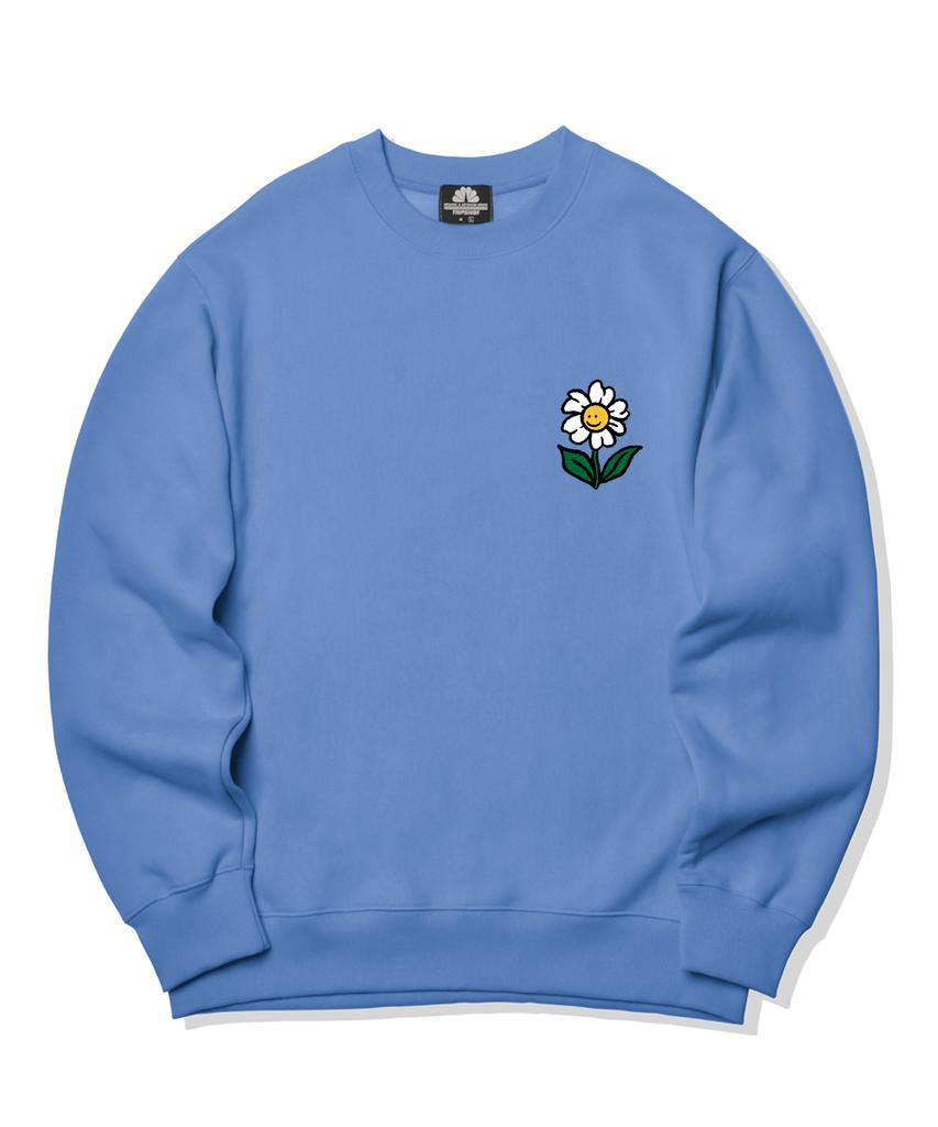TRIPSHION Single Flower Logo Crewneck - Blue