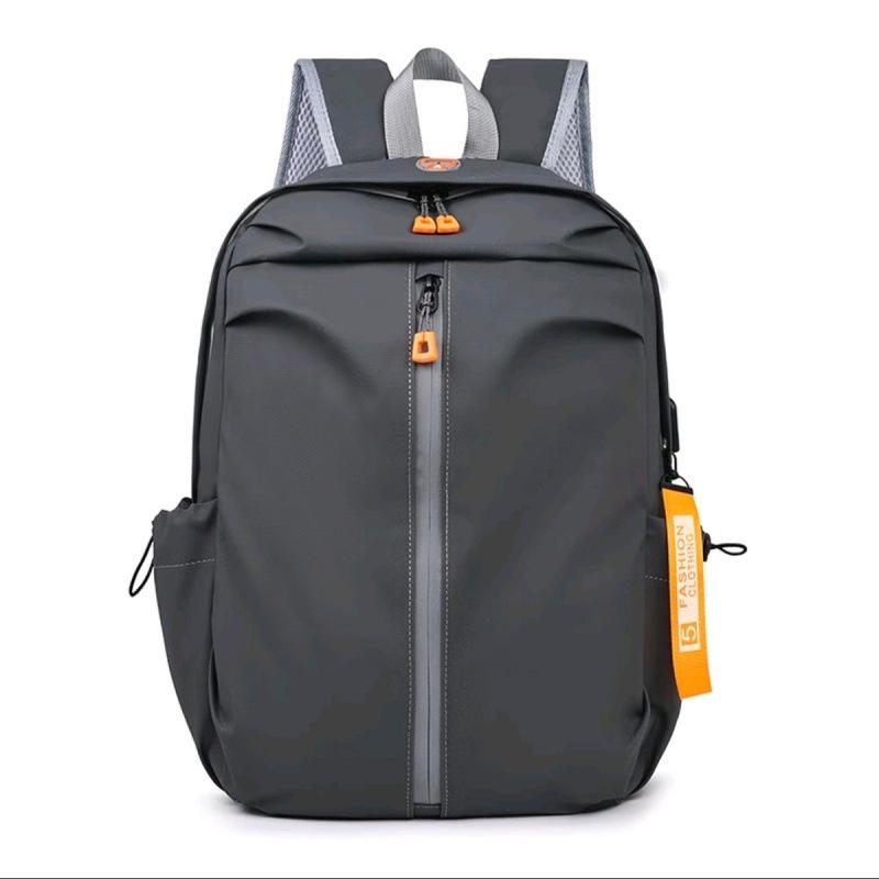 Men's Solid Color Multifunctional Backpack: Logo-Printable, Business & School Use