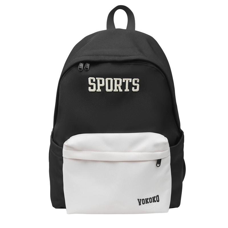 Middle School Student Schoolbag Women's Large Capacity Backpack Letter Print Men Outdoor Backpack