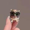 Creative Cartoon Owl Brooch Pins Vintage Cute Wear Glasses Personality Animal Brooch For Women Clothing Jewelry Accessories