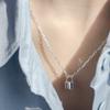 Mini Padlock Silver Necklace 925 Silver Lock Silver Chain Necklace
