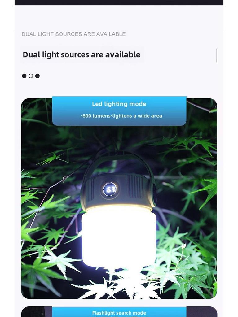 Portable Solar Camping Lamp with Long Battery Life and Bright Light