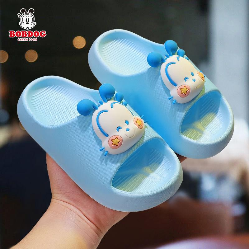 

Bobdog Kids Cute Cartoon Non-Slip Summer Slippers for Indoor and Outdoor Use Size 15cm светло-синий