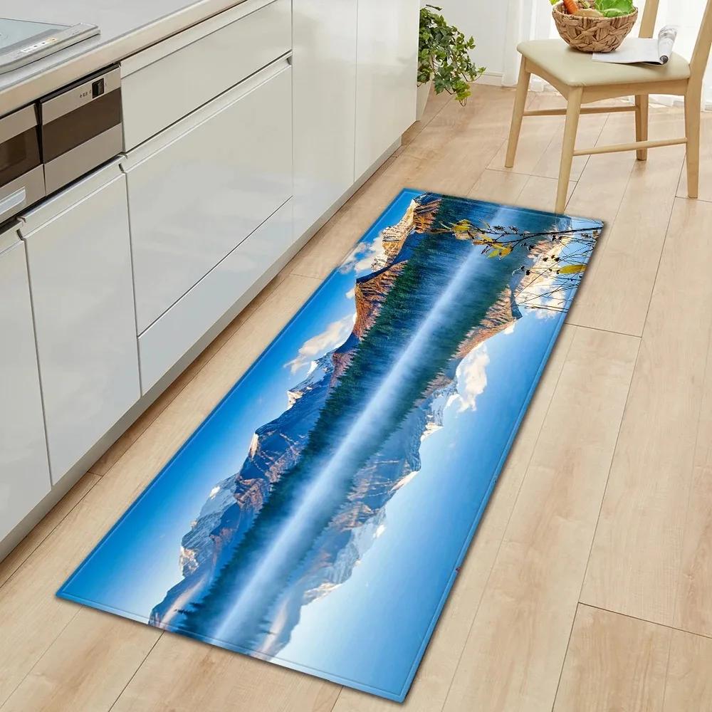 Non Slip Washable Colorful Nature Runner Mat Dreamy Scenery Design Rug for Kitchen Hallway Corridor Home Decor Floor Carpet 40X120CM
