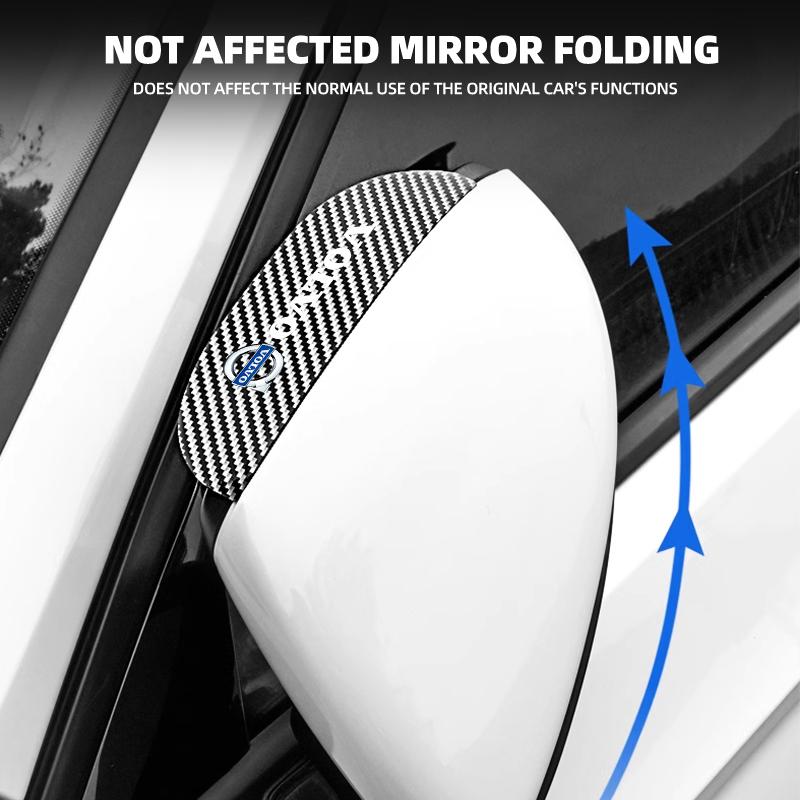 For Volvo Car Rearview Mirror Rain Eyebrow Rain Shield Shade Protector Cover For Volvo XC40 XC90 V40 V90 V60 XC60 S80 S60 S90 C4 ari852