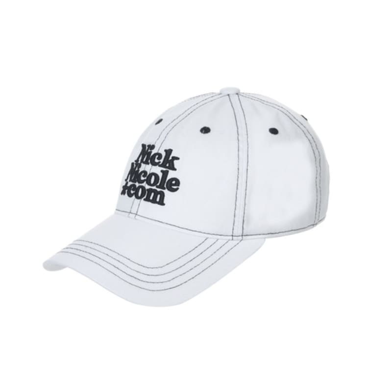 NICK&NICOLE NN DOTCOM SIGNATURE BALL cap_STITCH White