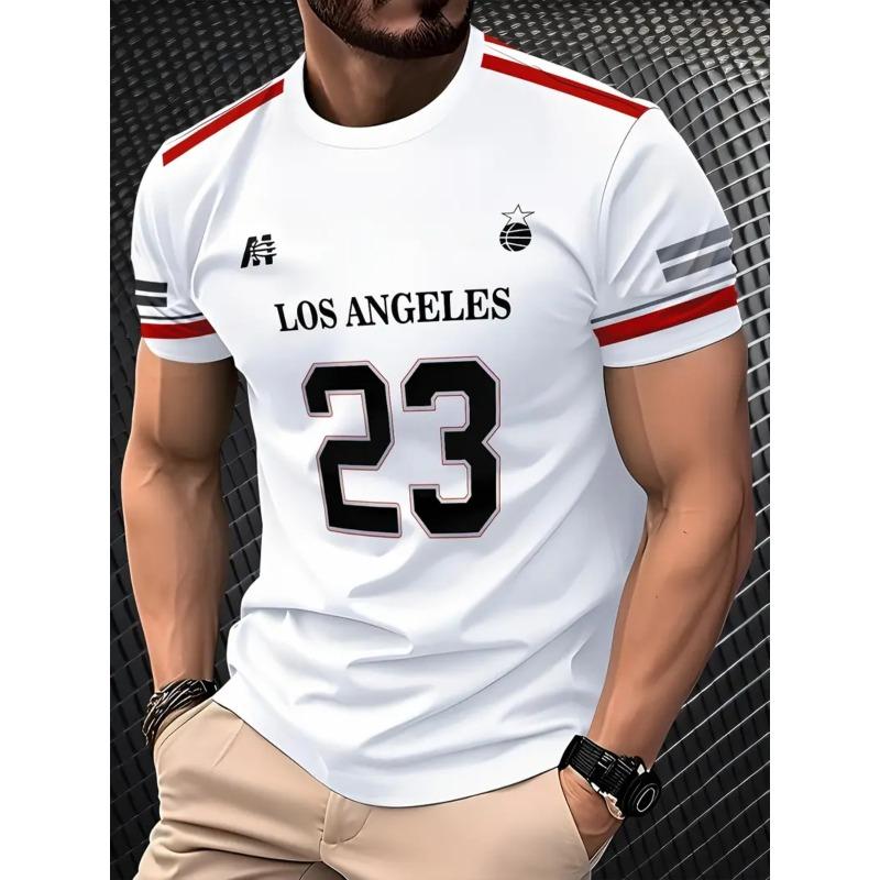 Pánské letní ležérní módní tričko s 3D digitálním potiskem ve větších velikostech - Měkká středně pružná polyesterová tkanina Letní pánské oblečení volného střihu