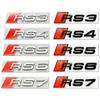 ABS Audi Samolepka na kufr a karoserii Auta 3D Samolepky odznaků na karoserii pro Audi A3 A4 A5 A6 A7 Q3 Sline TT RS3 RS4 RS5 RS ABS Samolepka