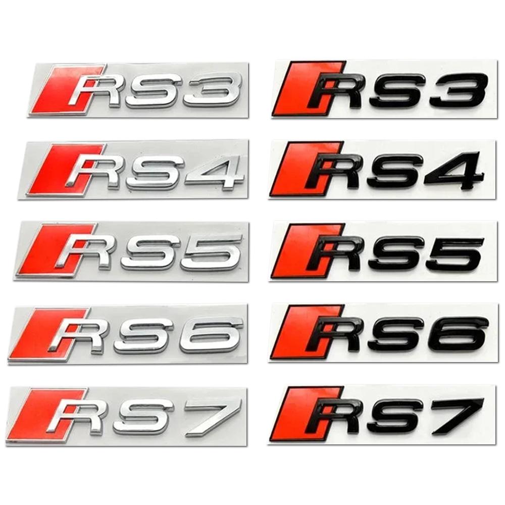 ABS Audi Samolepka na kufr a karoserii Auta 3D Samolepky odznaků na karoserii pro Audi A3 A4 A5 A6 A7 Q3 Sline TT RS3 RS4 RS5 RS ABS Samolepka