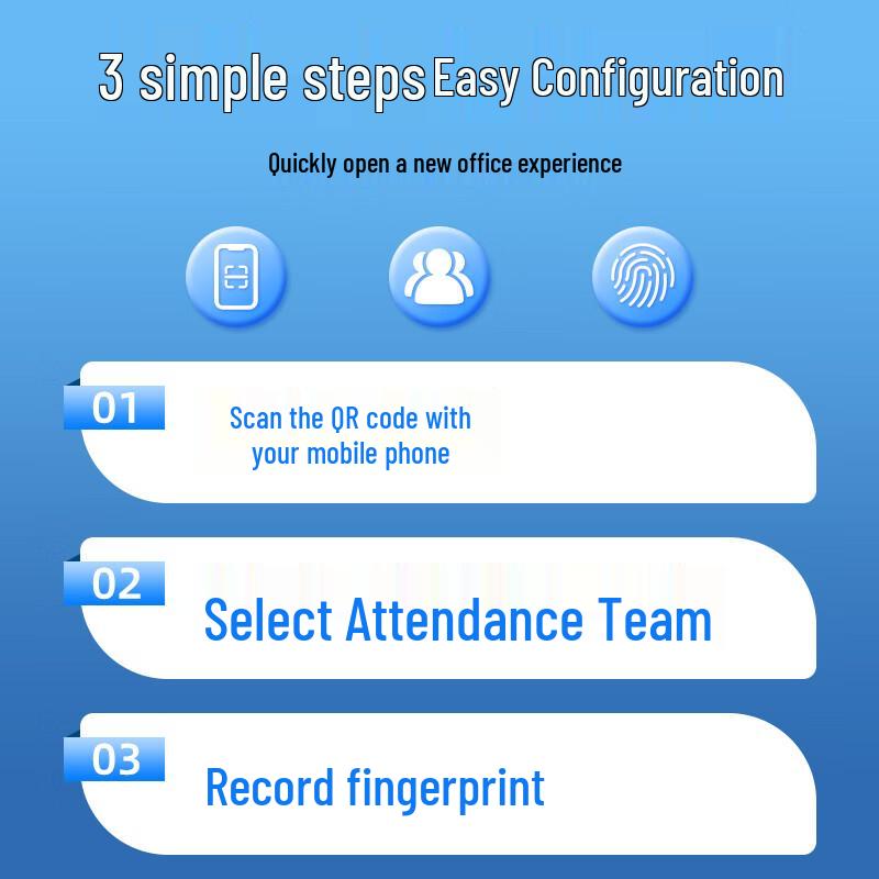 Enterprise WeChat Smart Cloud Fingerprint Attendance Machine CN plug (adapter included)