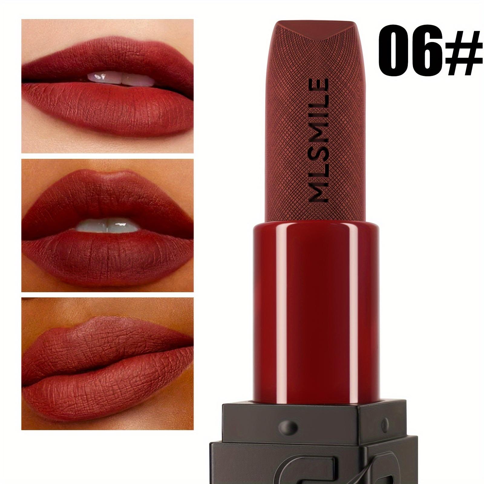 

Бархатная матовая помада Насыщенный стойкий цвет с сатиновым финишем Полное покрытие Кремовая формула Помада для губ Ягодные и смешанные оттенки Пигмент для губ 06