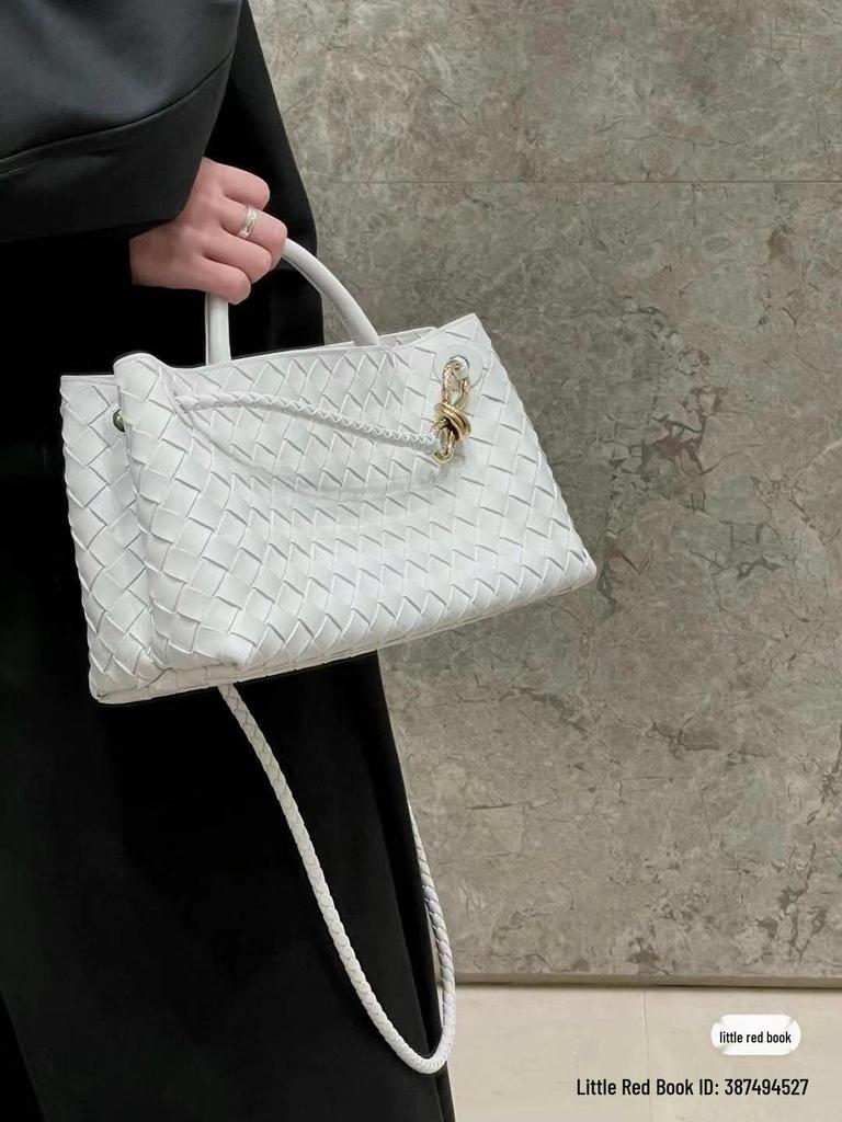Geantă Tote Crossbody de Damă 2024 Retro din Piele Țesută Manual