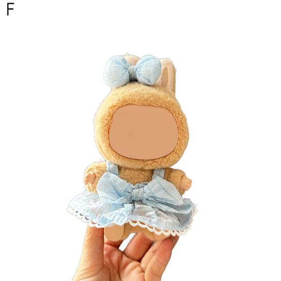 17cm Doll Clothes Set 2-Piece Set Skirt Outfit with Headwear Playtime Doll Attire Doll Fashion Accessories