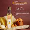 Premium Sweet Almond Oil for Hair Growth, Glowing Skin & Face | 100% Natural & Odorless Vitamin-E Enriched Cold- | 100 ML Glass Bottle