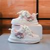 Girls' 2026 Kuromi Cartoon Thick-Soled White Board Shoes - Non-Slip, Soft Sole Sports Shoes for Spring and Autumn