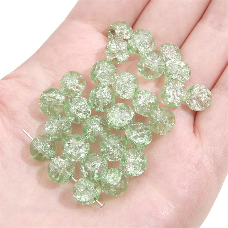 8/10mm Crackle Bicolor Glass Beads for DIY Jewelry
