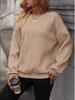 2024 Spring/Autumn Women's Plus Size Jacquard Round Neck Sweatshirt