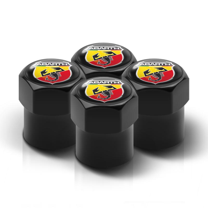 4Pcs 3D Styling Car Wheel Tire Valve Caps Stem Cap Accessories For Fiat Abarth 500 Punto Doblo Stilo Bravo Panda Ducato Pondo