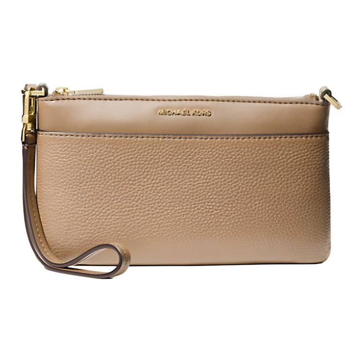 

Michael Kors Mk Jet Set Pebbled Leather Clutch Bag Medium Women clutch Khaki 32F5GJ6F6L-HUSK Basic Set (Bag)