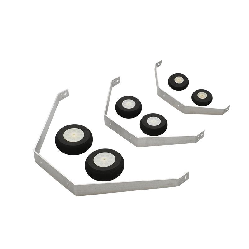 1Set Aluminum Alloy Landing Gear Sponge Wheels Shaft Axle for 20-25/25-40/50 Classes DIY RC Electric Plane Fixed Wing Aircraft