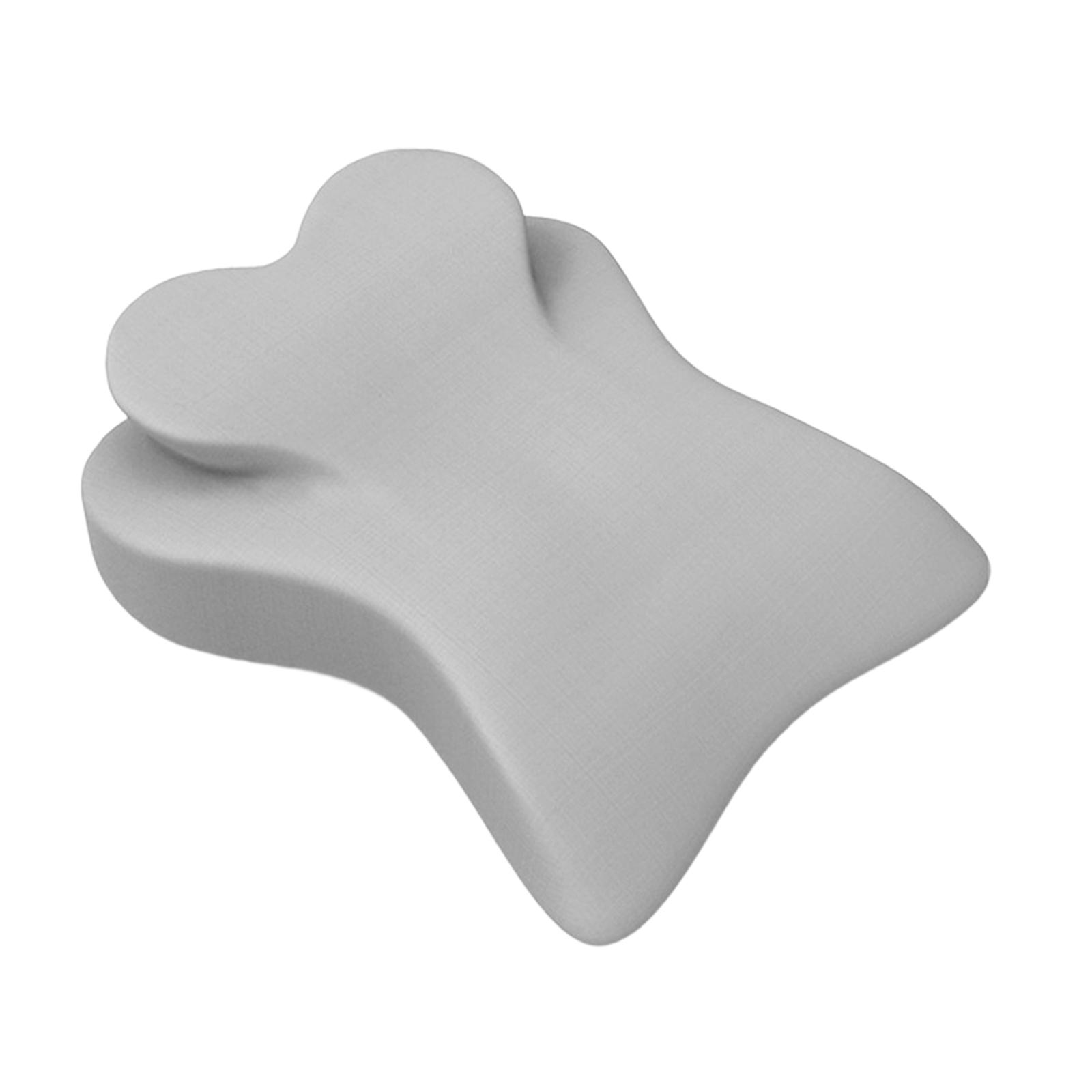 Large Face Down Pillow Ergonomic Removable Cover Soft Lie on The Bed Sleeping Pillow Prone Pillow for Lounging Sleeping Relaxing светло-серый