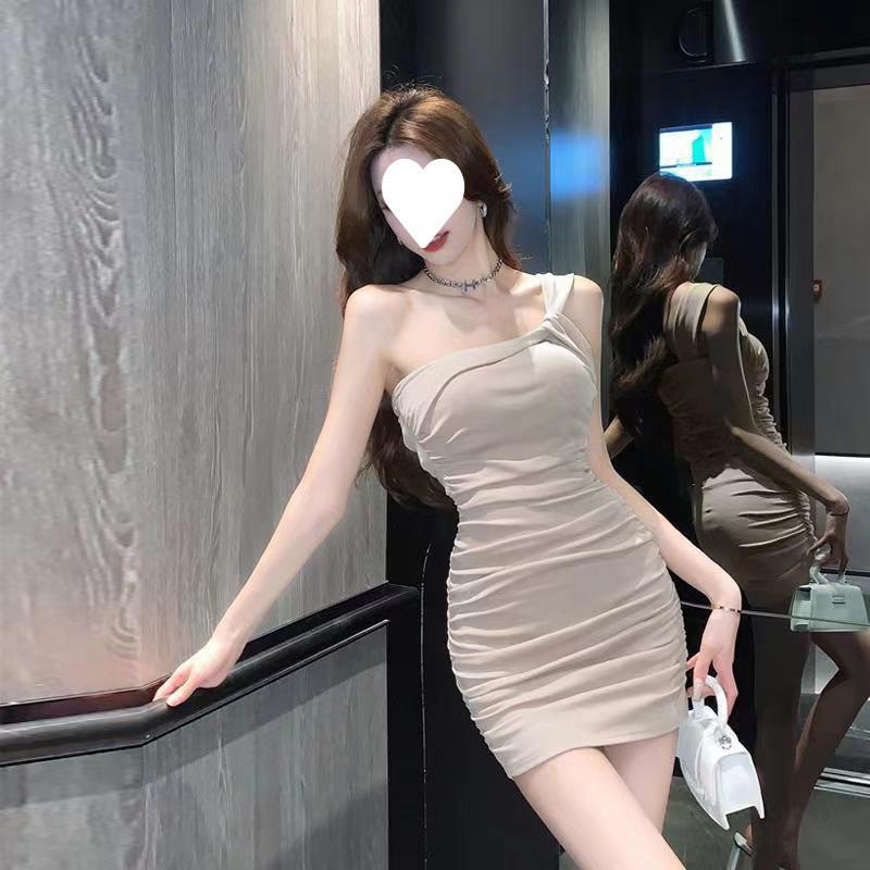 Street Style Short Bodycon Dress With Sleeveless Design For Summer Wear