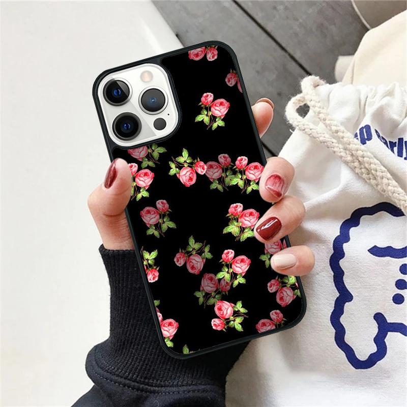 Red Roses Floral Phone Case For iPhone 17 Air 15 16 Cover  11 13 14 Pro Max 12 Plus Max Fundas