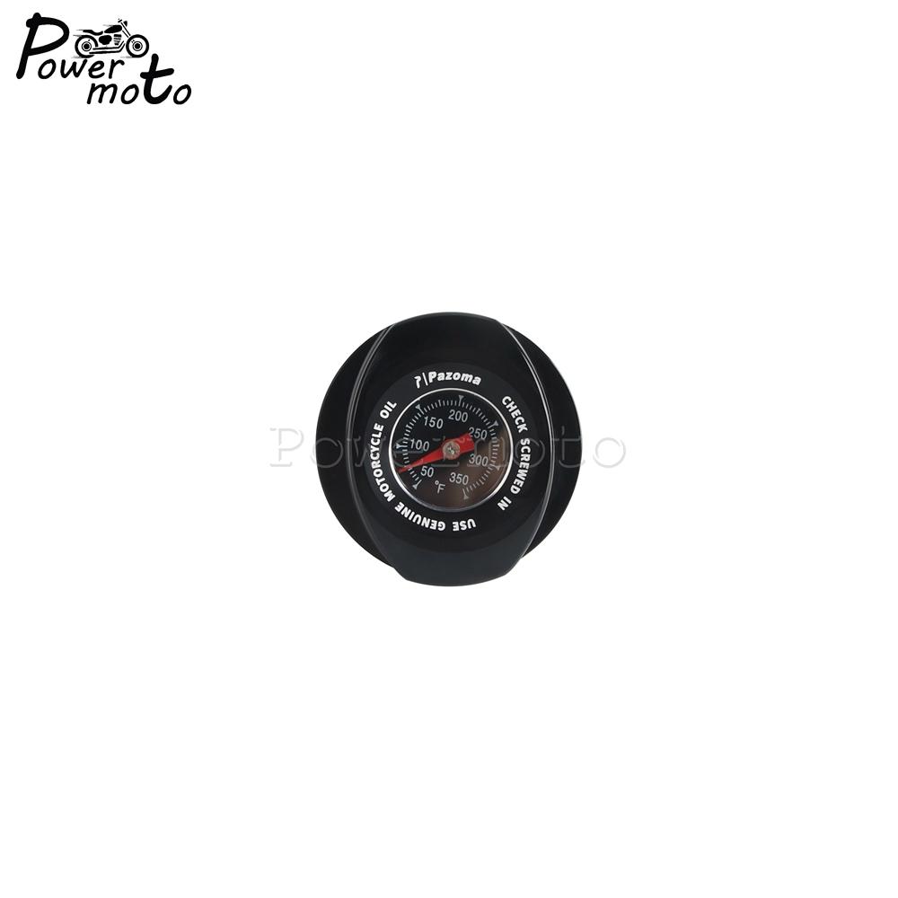 Motorcycle Engine Oil Dipstick W/ Plug Oil Temperature Gauges For Harley Touring Electra Glide FLH FLHFB FLHT P K KL CU 2017-24