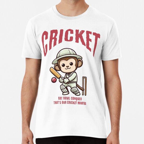

Cricket Monkey Premium T-Shirt S to 5XL Made in the AU/USA T-Shirt 4XL