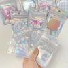 Laser Bag Jewelry Bag Holographic Transparent Ziplock Bag Sealable Bag for Samples, Phone Case, Cable Packaging