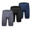Mens Underpants Long Leg Boxer Shorts Seamless Trunks Antibacterial Fiber 4Pcs