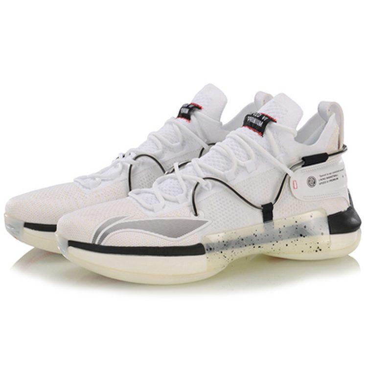 Li Ning Speed 6 Oreo Slip Resistant Abrasion Resistant Mid Top Basketball Shoes Men's Black White ABAP071-3