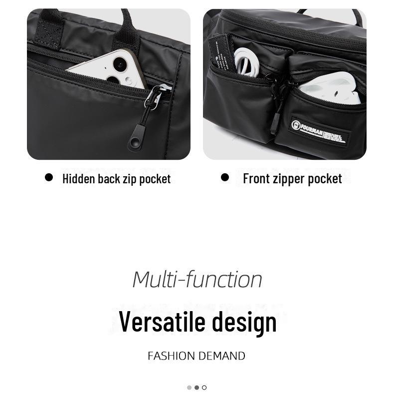 Trendy Men's Lightweight Messenger Bag - Motorcycle Riding Chest Bag & Commuter Backpack