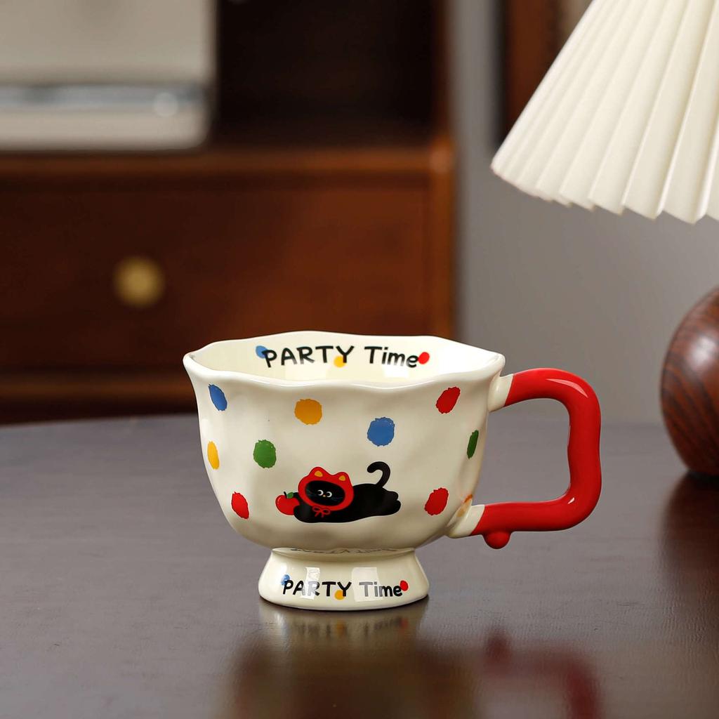 Cute Graffiti Mug Ceramic Water Cup Home Drink Girl Office Milk Coffee Breakfast Cup Yogurt Bowl