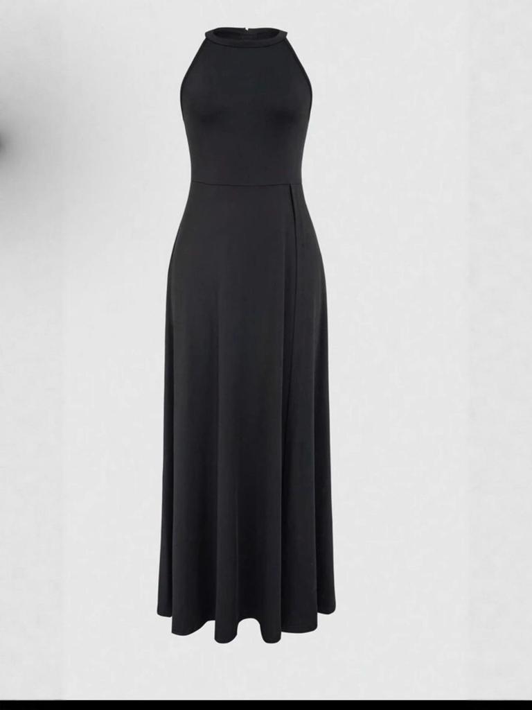 Dames Halter Nek Split Avond Cocktailjurk - Zomer 2025 Collectie