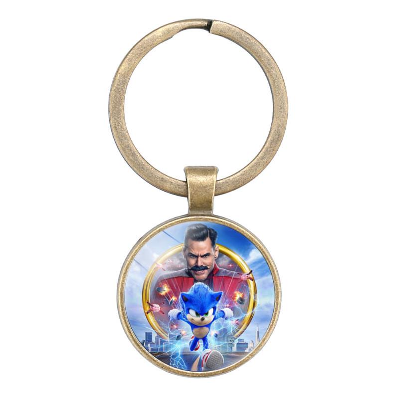 Sonic The Hedgehog Time Stone Keychain Cartoon Style Key Accessory Mix Material