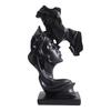 Weighted Base Sculpture Couples Kiss Sculpture, Abstract Couple Home Art Decor, Resin Minimalist Matte Black Statue Decoration, Romantic Used