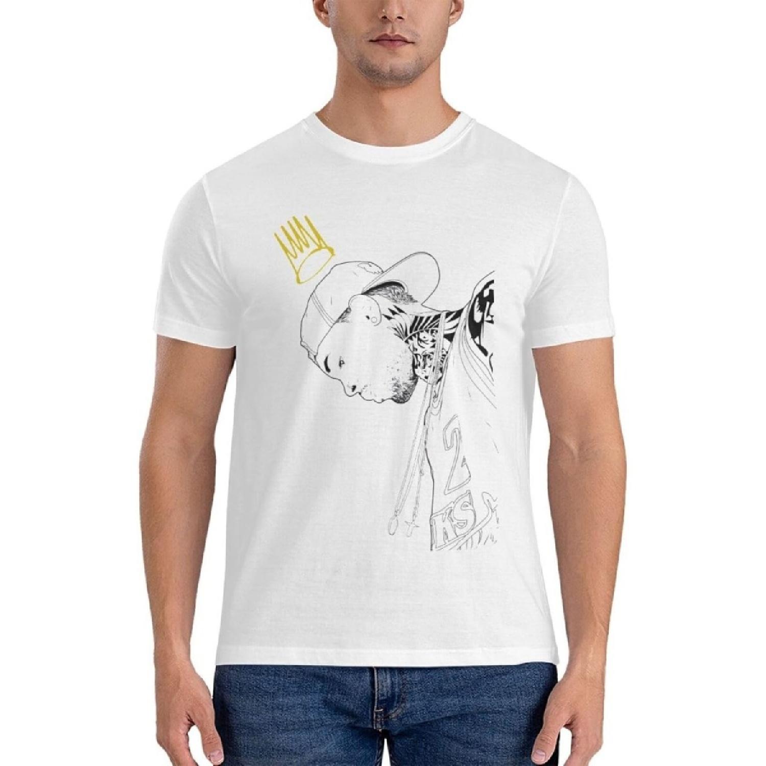 AusuB Chris Band Brown Men s T Shirt Cotton Graphic T Shirt for Men Round Neck Casual Shirt S