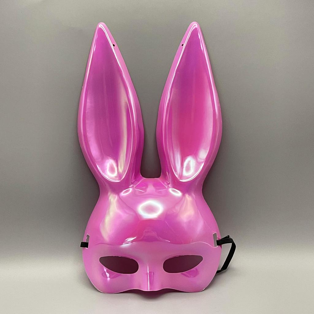 Glossy Electroplated Bunny Mask for Christmas and Halloween Parties