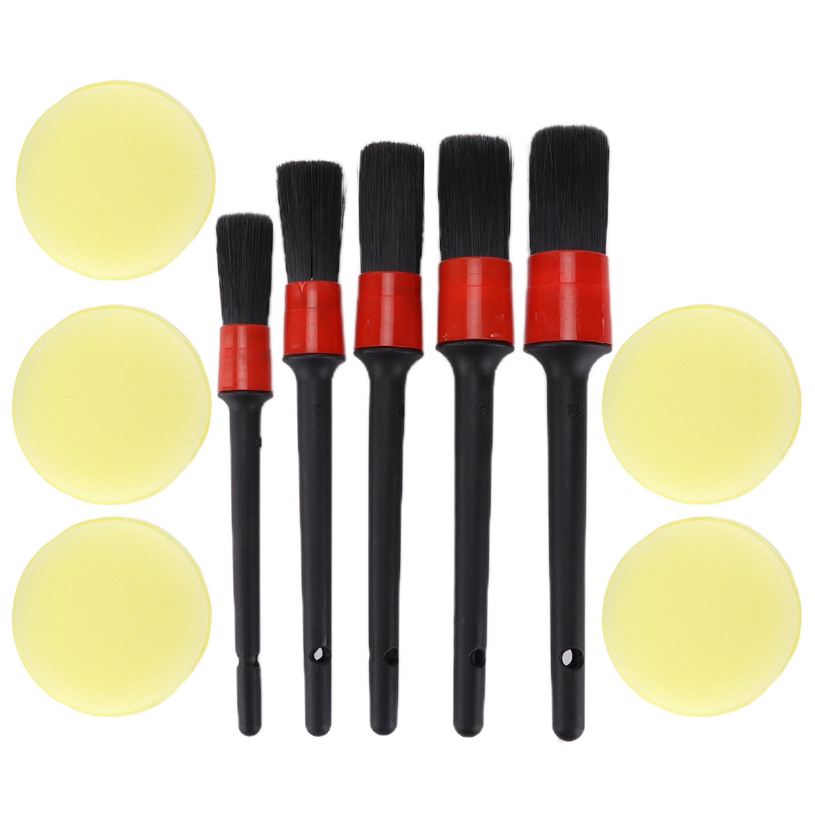 10pcs Car Detailing Brush Kit with Polishing Sponge for Washing Waxing Cleaning Dust Removal