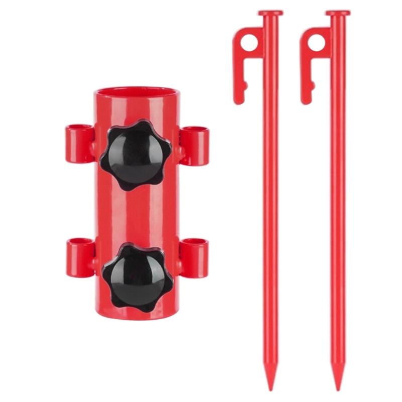

Camping Tent Rod Holder Canopy Rod Fixed Tube Stand with Tent Peg Adjustable Awning Rod Holder Tent Accessories