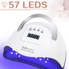 57LEDs UV LED Nail Lamp Acrylic Gel Dryer Lamp With Smart Sensor Low Heat Mode Purple Nail Art Salon Manicure Machine