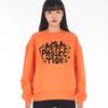 ASTRAL PROJECTION Oversized Drop Shoulder Haze Lettering Sweatshirt_Coral