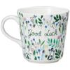 NARUMI Anna Emilia Floral Wedding Day Dishwasher Gift Gift Wrapping Product Mug, 340cc, "Good Luck" Design, Cute, Large, Gift, Mother's Gift,