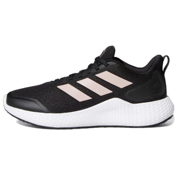 adidas Day Comfortable Low Top Running Shoes Women's Black Pink FW7466