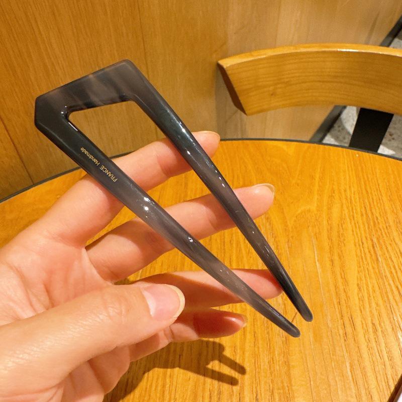 New Gold Label Acetate U-Shaped Hairpin – Elegant Chinese Style Bun Accessory